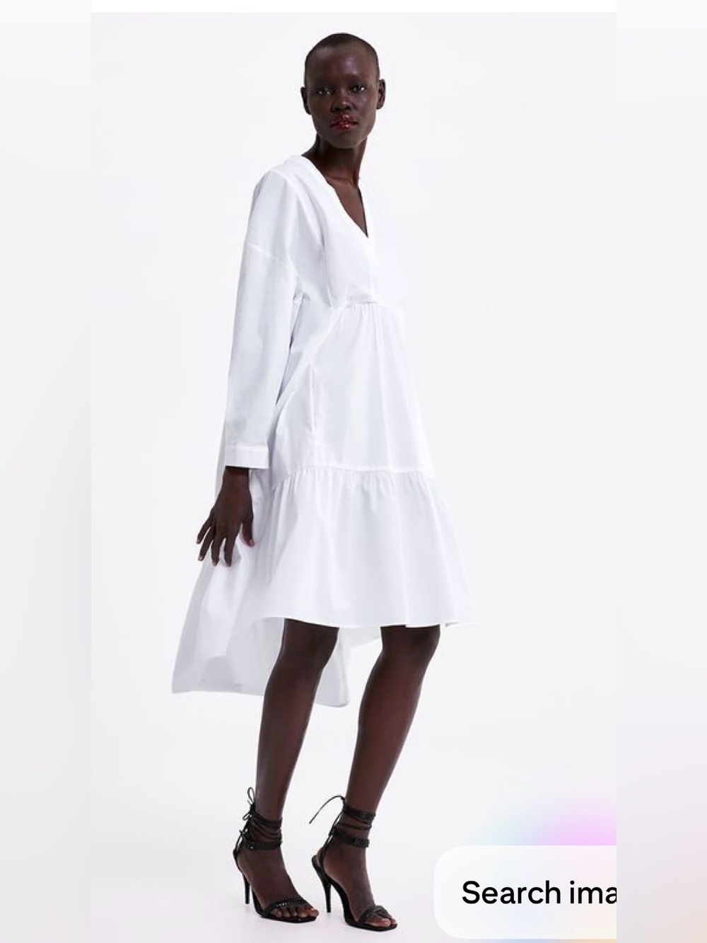 EUC Zara Dress Womens midi cotton tiered